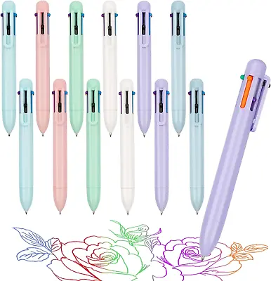 12 Pack Multicolor Ballpoint Pen 0.5Mm Colorful Ink Color Pen 6-In-1 Colored P • $8.49
