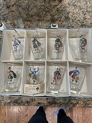 Libbey Highlander Hostess Set - Scotch Whiskey Glasses 4.5  - Vintage/Unused • $24