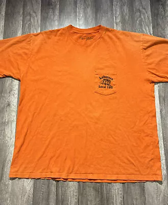 VTG Union Line Shirt UFCW Laborers Local 185 Justice Honor Peace Sz 3XL USA • $20