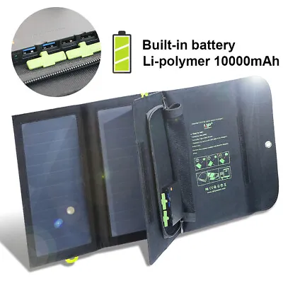 Portable Solar Mobile Phone Charger Panel Power Waterproof For Outdoor Camping • $38.50