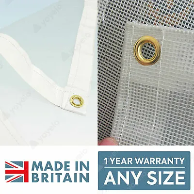 £410.99 • Buy Heavy Duty Clear PVC Tarpaulins Bespoke Made To Measure Any Size ✅