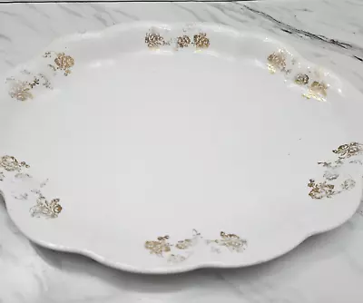 HOMER LAUGHLIN Vintage 12 Inch - Serving Platter Gold Rose Pattern • $16.79