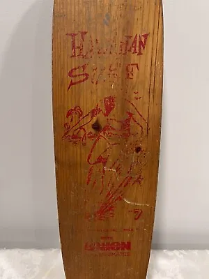 Vintage 1960s Hawaiian Surf Wood Skateboard Trucks Wheels 22  Metal Masters Co. • $125