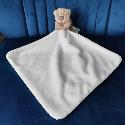 George Asda White Teddy Bear Baby Comforter Blanket Soft Toy • £4.99
