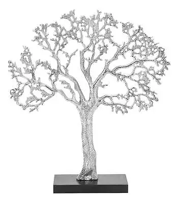 17  X 19  Silver Aluminum Metal Tree Sculpture • $27.44