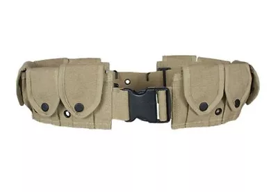 Fox Outdoor 10 Pocket Cartridge Belt 34  To 58  Waist Canvas Khaki 50-37 • $24.95