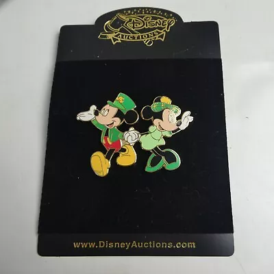Disney Pin 45435 Auctions St. Patrick's Day Parade Mickey Minnie Mouse LE 100 • $100