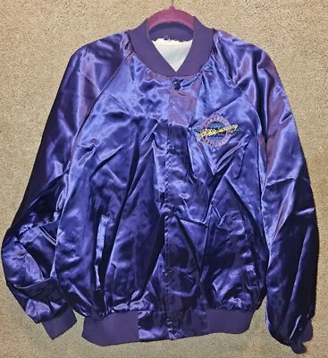 VTG Westark Purple Satin Jacket CORVETTE 1994 10th Anniversary Nationals (L)READ • $79.99