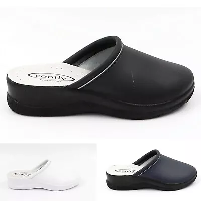 Mens Faux Leather Clogs Mules Casual Sandals Slip On Shoes UK 6 7 8 9 10 11 12 • £11.87