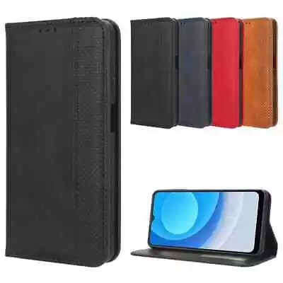 For Umidigi A15 A15C PU Leather Shockproof Magnetic Wallet Stand Retro Flip Case • $17.99
