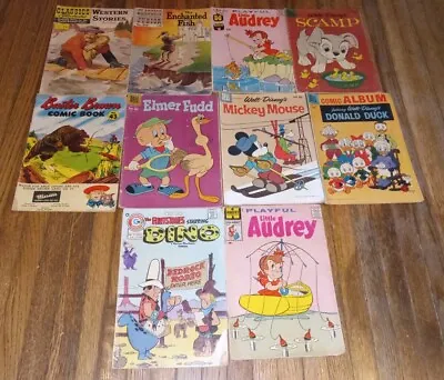 Vintage 50s 60s Comic Book Lot Dell Walt Disney Gold Key Flintstones Silver Age  • $29.99
