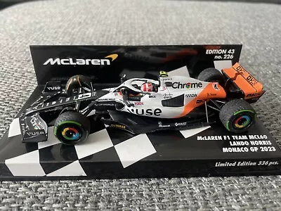 McLaren F1 Team MCL60 Landing Norris Monaco GP 2023 Minichamps 1/43 • $105