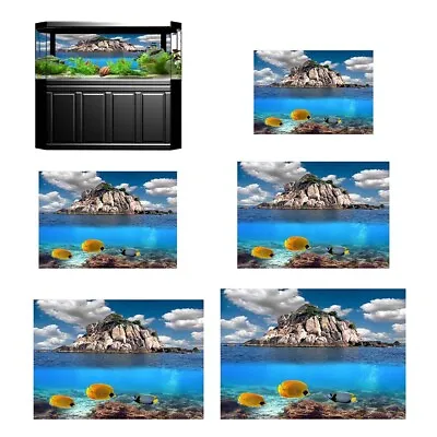 $15 • Buy 3D Aquarium Background Poster Backdrop Sticker Fish Tank Decorations