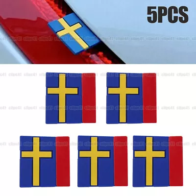 5Pcs 3D Sweden Flag Car Sticker Emblem Decoration For VOLVO XC40 XC60 XC90  • $8.30