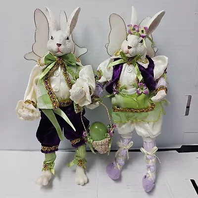 RARE Mark Roberts Mr. And Mrs. Cotton Tail Rabbit Bunny Fairy Set 10 + • $129.95