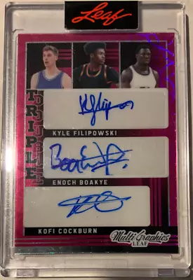 Leaf Multigraphics Triple Double Hunter Dickinson Filipowski Rc 5 Auto #10/15 • $39.95