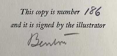 Thomas Hart Benton Signed Adventures Of Huckleberry Finn By Mark Twain • $1600