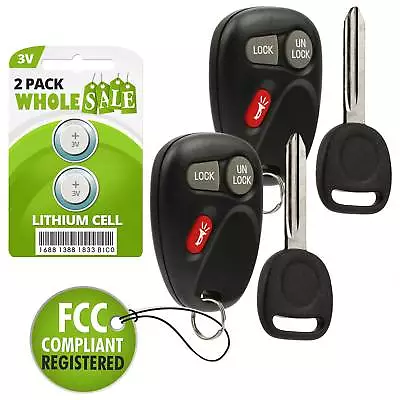 2 Replacement For 2001 2002 GMC Sierra Key + Fob Remote • $14.95