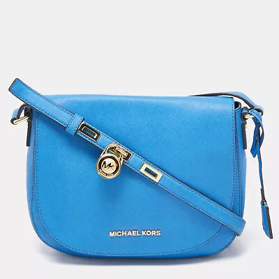Michael Kors Blue Leather Hamilton Crossbody Bag • $101.85