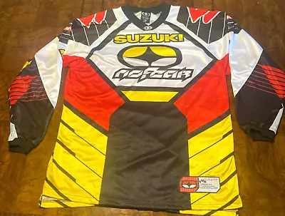 NO FEAR Suzuki Elektron Racing Motocross Jersey L Supercross PureEXTechnology • $75