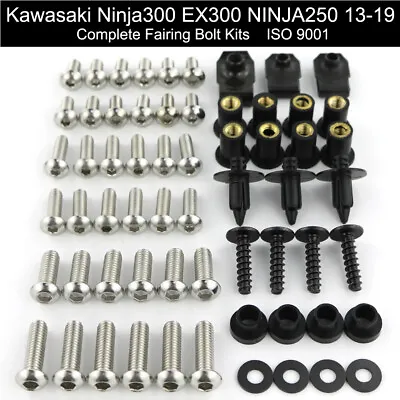 Fit For Kawasaki Ninja 300/250 Ex300 2013-2017 Fairing Bolt Screw Fasteners Kit • $23.76