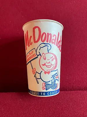 1950's McDonald's  Un-Used  SPEEDEE Logo (16oz) Paper Cup (Scarce / Vintage) • $49