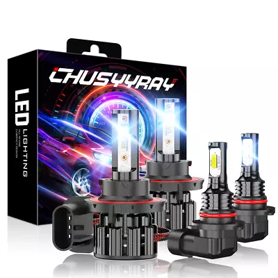 For Ford F 150 2004—2014 6000K LED Headlight Hi/Lo + Fog Light 4 Bulbs Combo Kit • $39.99