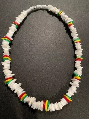 Rasta 18  Puka Shell Necklace  - Hand Made - US SELLER • $9.50