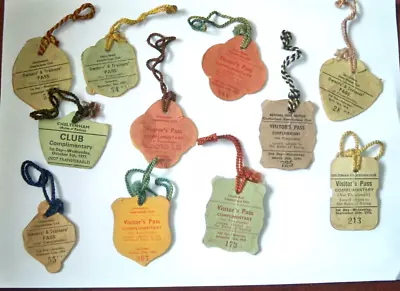Vintage Cheltenham Racecourse Day Card Badges With Original Strings - Old & Used • £14.75