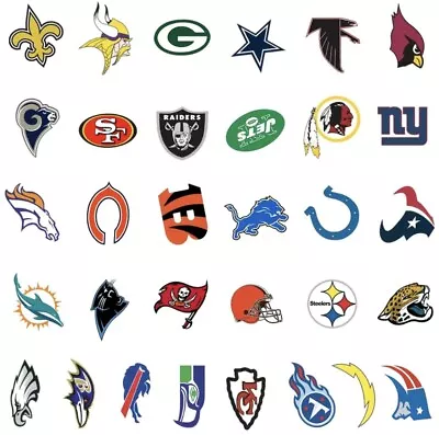 NFL Logo Football 32 Teams Vinyl Stickers Pick Your Team Or Full Set • $1