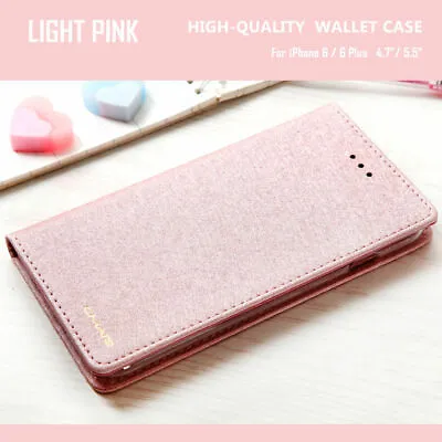 $8.26 • Buy Luxury Wallet Silk Leather Magnetic Flip Case Cover For IPhone7 8 Plus X XS XR