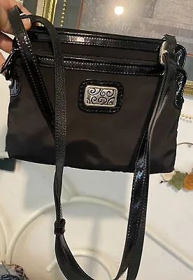 BRIGHTON TWISTER SQUARED MG Dual Zip Microfiber  Wallet Organizer Crossbody Bag • $113.99