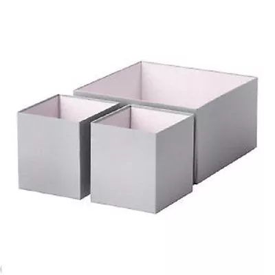 Organizer Wardrobe Drawer 12 Boxes Total 3 In Ea Pack Gray Light Pink Lot Of  4 • £12.52