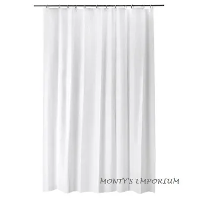 Shower Curtain IKEA BJARSEN White 180cm X 200cm Bathroom • £10.90