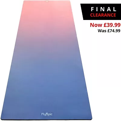 HOT YOGA MAT By PLYOPIC | 2 In 1 Non-Slip Mat/Towel | Hot Yoga Bikram Ashtanga • £39.99