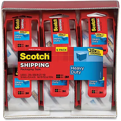 Scotch Shipping & Packing Tape Dispenser 3m 1.88  X 1000 (27.7yards)heavy Duty-6 • $27.98