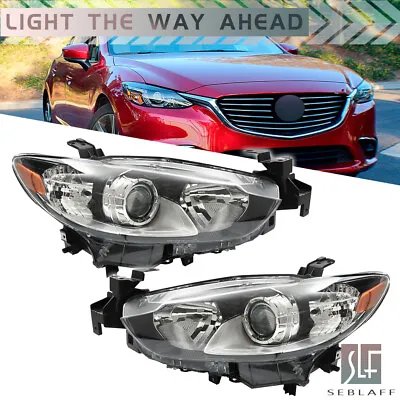 For 2014 2015 2016 2017 Mazda 6 Headlight Halogen Black Housing Right+Left Side • $135.41