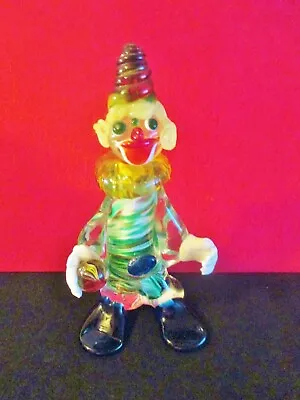Murano Glass Clown Figurine - J.i. Co. - Venice Italy • $20