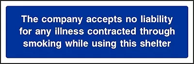 Smoking Shelter Sign Sticker Caution Warning Hazard [V6PSMO0039] • £1.38