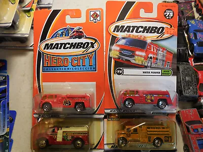 Matchbox Water Fire Pumper Lot 4 International Pumper Fire Engine Hero City Rare • $21.95