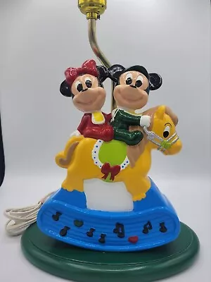 Mickey & Minnie Mouse Lamp On Rocking Horse WORKS! • $34.99