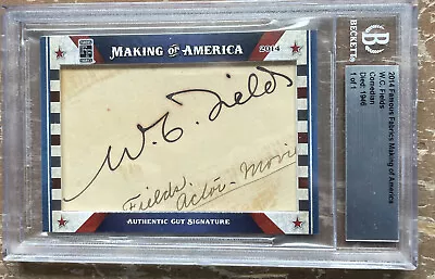 2014 Famous Fabrics Making Of America W.c. Fields Auto Autograph 1/1 Rare • $1499.99