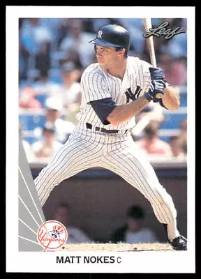 Matt Nokes 1990 Leaf #314 New York Yankees • $0.99