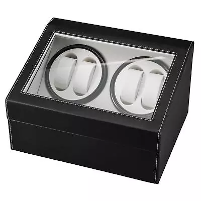 12  Leather Watch Winder Storage Auto Display Case Box 4+6 Automatic Rotation US • $51.89