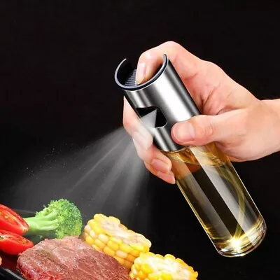 Oil Sprayer For Cooking Refilable Olive Oil Pump Spray Bottle For Baking BBQ  • £3.99