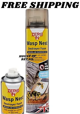 Zero In Wasp Nest Killer Foam Indoor And Outdoor Treatment For Wasp Nests.300 ML • £7.88