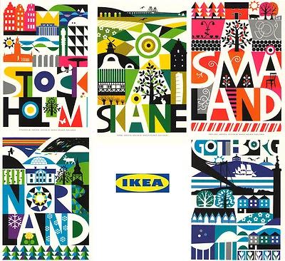 Lots 5 IKEA KORT Art Cards  4  X 6   -- New In Package --From CA • $5.99