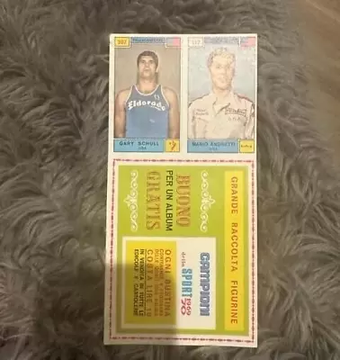 1969 PANINI CAMPIONI DELLO SPORT MARIO ANDRETTI RC W Coupon  Super Rare!! • $425