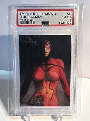 2015 Marvel Fleer Retro 1994 Flair Marvel Spider-Woman #23 PSA 8 • $23.75