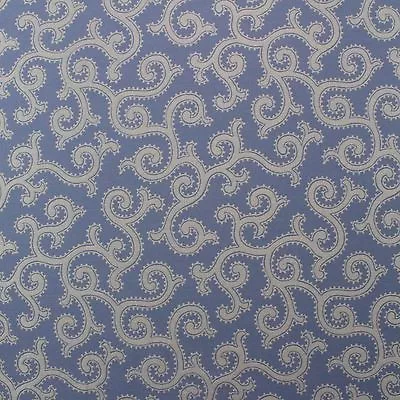 P Kaufmann Beatrice Blue Bell Swirl Geometric Furniture Fabric By Yard 54 W • $13.99